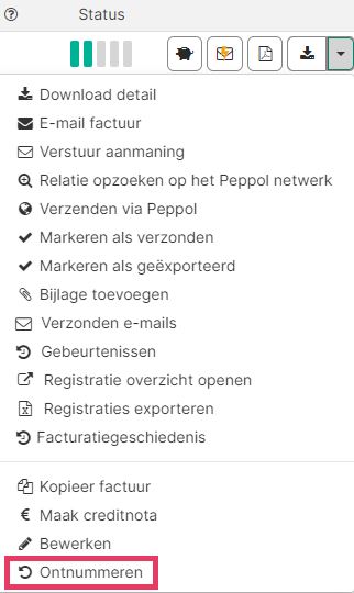 Ontnummeren via Meer acties