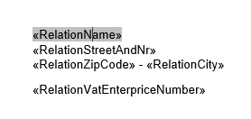 Champ gris dans Word indiquant un champ actif