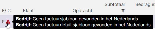 Foutmelding: geen actief sjabloon voor taal