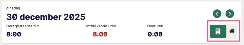 Nieuwe registratie met thuiswerkicoon