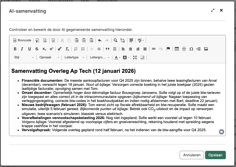 AI-samenvatting bewerken