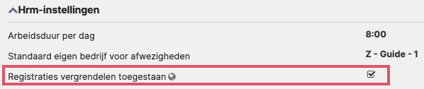 instelling registraties vergrendelen