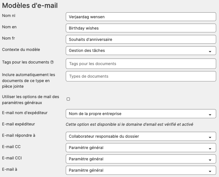 Créer un modèle d’e-mail pour un e-mail d’anniversaire